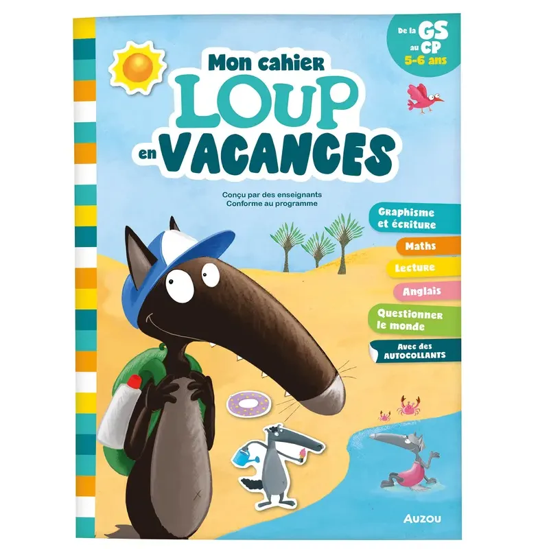 Mon cahier loup en vacances - De la GS au CP - 2026