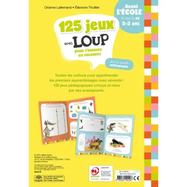 125 jeux avec loup - Avant l'école et vers la PS - 2026