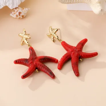 Boucles d'oreilles Ivania - Rouge