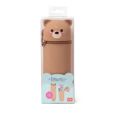 Trousse en Silicone Souple 2-en-1 - Ourson