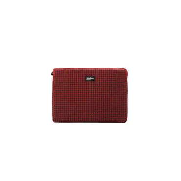 Housse Ordinateur Ava M - Pied de poule Terracotta