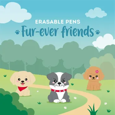 Set de 3 Stylos Effaçables - Fur-ever Friends