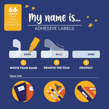 Étiquettes Adhésives avec Film Protecteur - Space