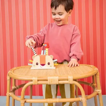 Jouet pop-up en bois Jack le lion