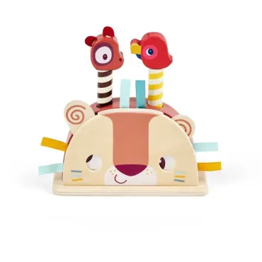 Jouet pop-up en bois Jack le lion