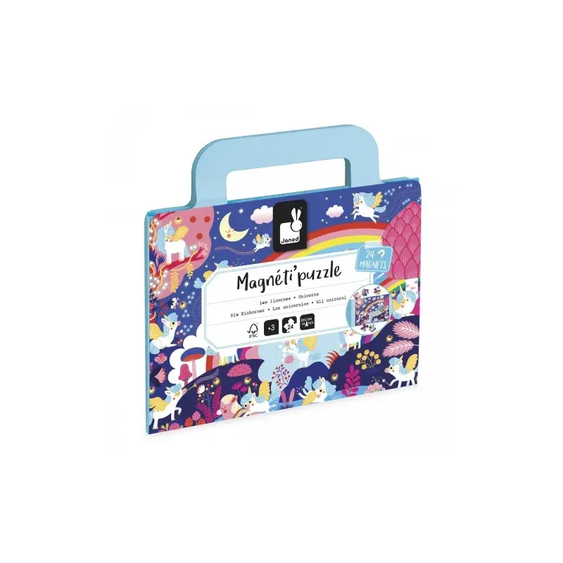 Magnéti'puzzle Licornes 24 pièces