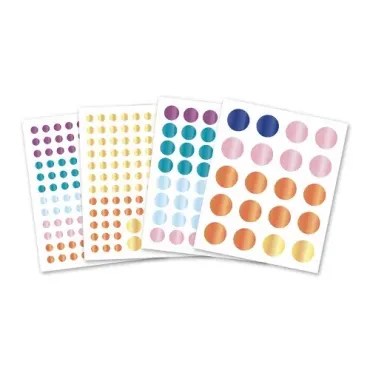 Coffret Créatif Gommettes Rondes Metal - 3 ans