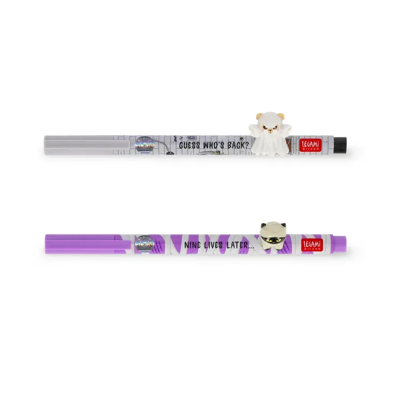 Set de 2 Stylos Gel avec Animal Décoratif - Lovely Friends - Spooky Party