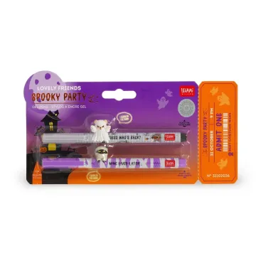 Set de 2 Stylos Gel avec Animal Décoratif - Lovely Friends - Spooky Party