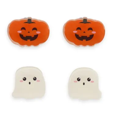 Set de 4 Mini Barrettes à Cheveux d'Halloween