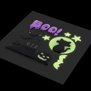 Set d'Autocollants en Gel pour Fenêtre - Windo-Glow - Small