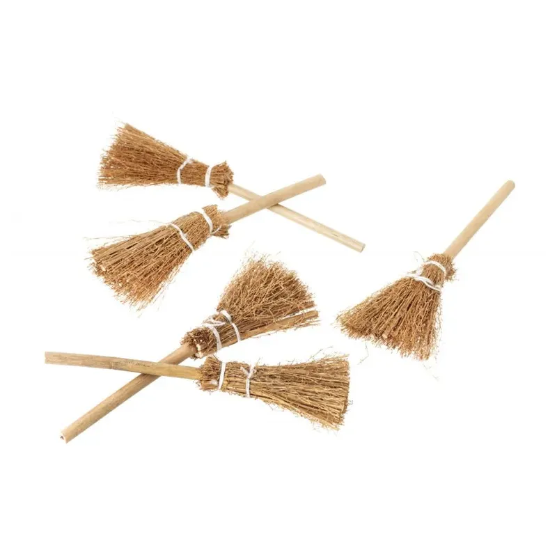 Lot de 10 mini-Balais en paille