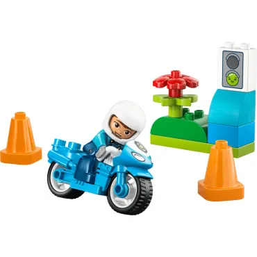 La moto de police bleue -...