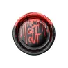 Assiettes en papier Get out, 18 cm
