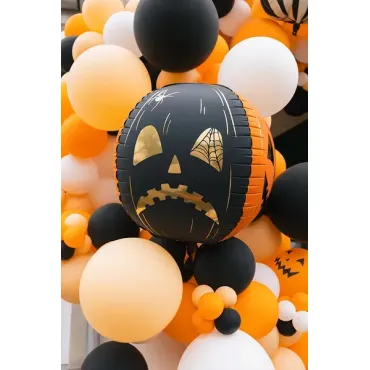 Ballon en aluminium Citrouilles effrayantes, 50 cm