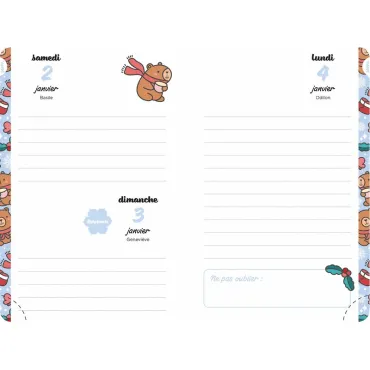 Mon agenda cosy 2026-2027
