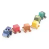 Train de cubes d’éveil multicolore en bois – Apprentissage des chiffres