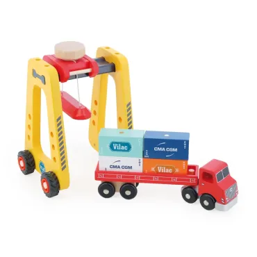 Enjambeur porte-containers magnétique en bois