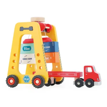 Enjambeur porte-containers magnétique en bois