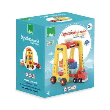 Enjambeur porte-containers magnétique en bois