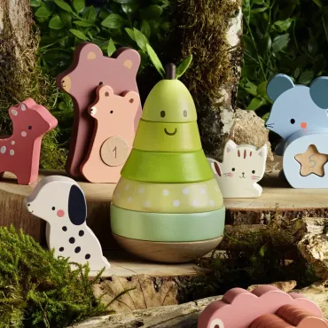Empilable surprise Poire en bois