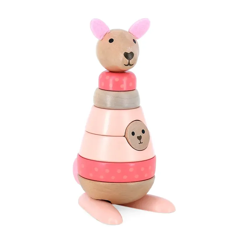 Empilable surprise Kangourou en bois