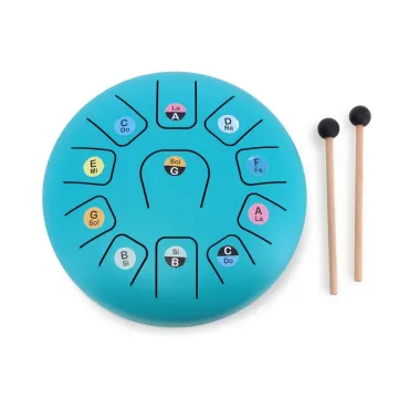 Tongue drum 8" (20 cm) en métal – 11 notes