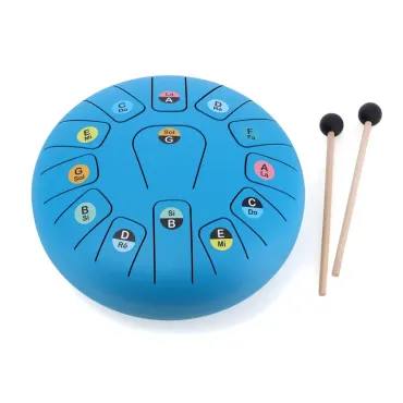 Tongue drum 10" (25 cm) en métal – 13 notes