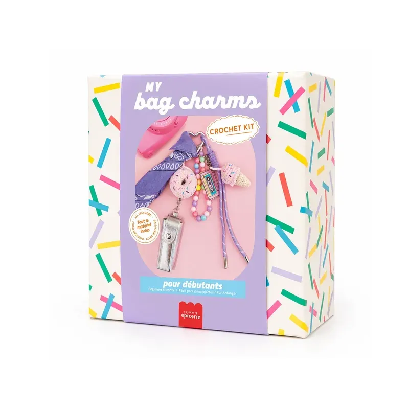 Kit crochet pour débutant - Bag charms - Pop mood