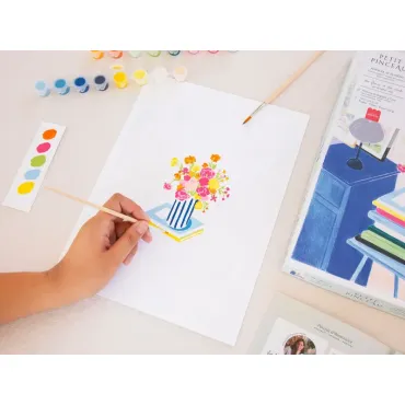 Coffret peinture au numéro - Petit Pinceau - Des fleurs et des récits