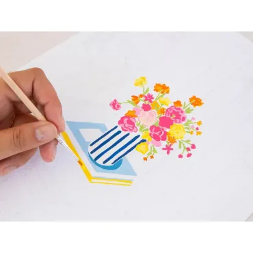 Coffret peinture au numéro - Petit Pinceau - Des fleurs et des récits