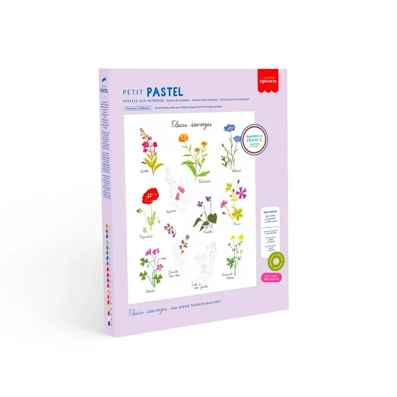 Coffret pastel au numéro - Petit Pastel - Fleurs sauvages
