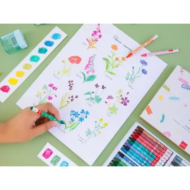 Coffret pastel au numéro - Petit Pastel - Fleurs sauvages